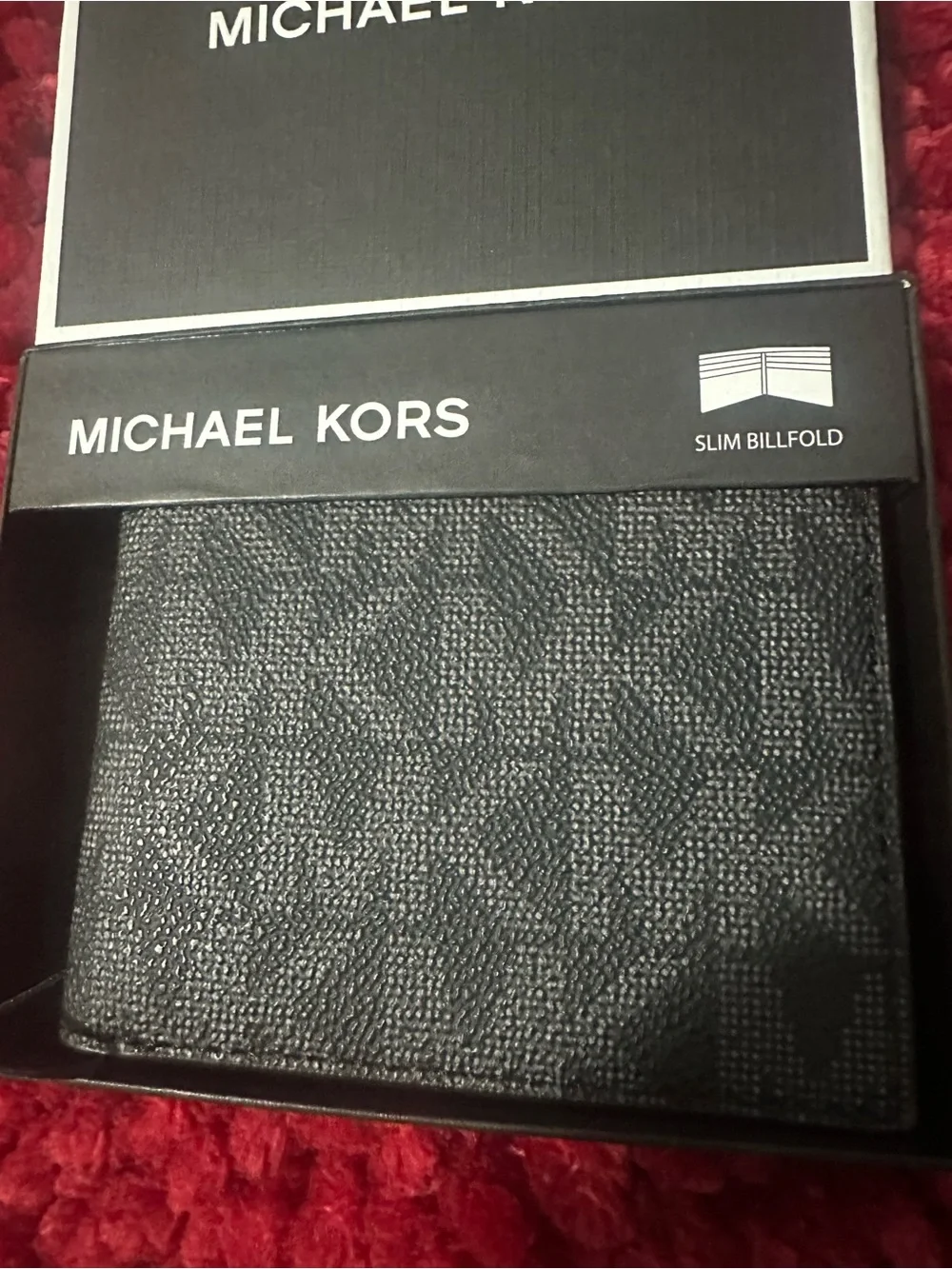 Michael Kors Black Signature Money Clip Wallet